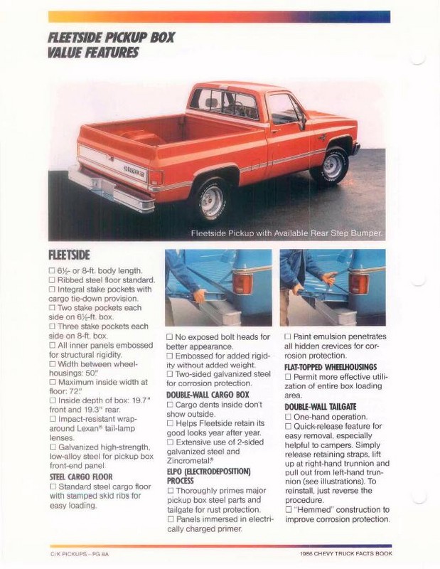 1986 Chevrolet Truck Facts Brochure Page 27